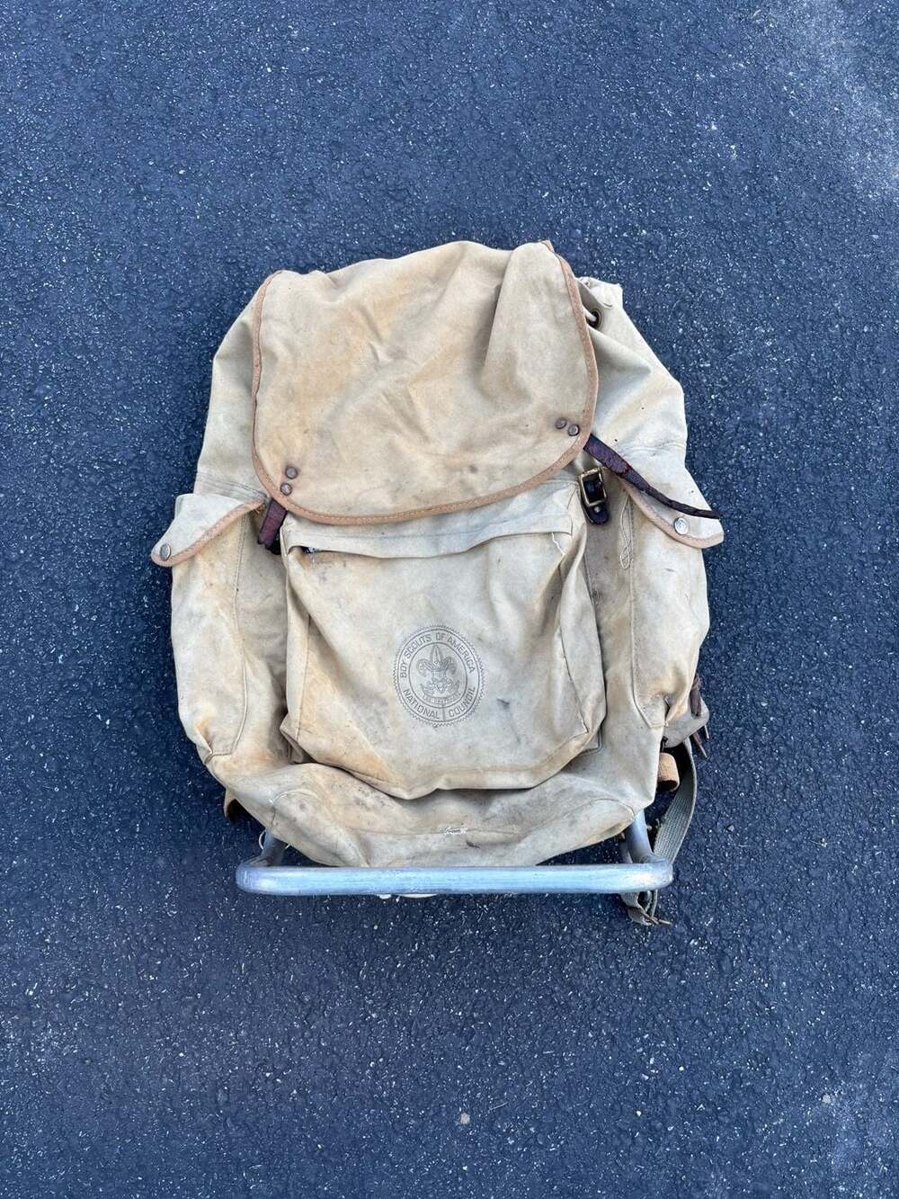 Boy Scouts of America Vintage Framed Canvas Hiking Backpack Rucksack